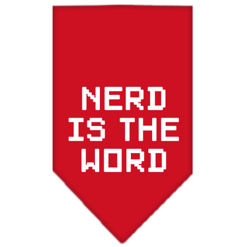 Nerd is the Word Screen Print Bandana Red Large